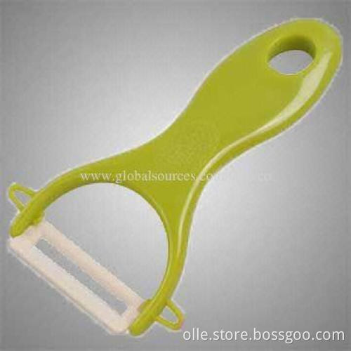 Kitchen Ceramic Peeler with Colorful PP Handle